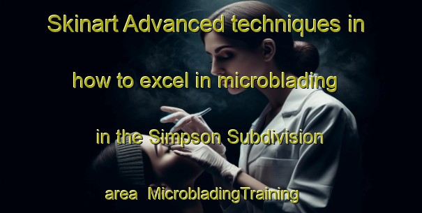Skinart Advanced techniques in how to excel in microblading in the Simpson Subdivision area | MicrobladingTraining | MicrobladingClasses | SkinartTraining-United States