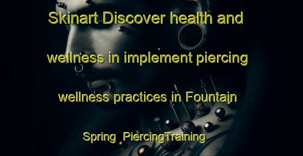 Skinart Discover health and wellness in implement piercing wellness practices in Fountain Spring | PiercingTraining | PiercingClasses | SkinartTraining-United States