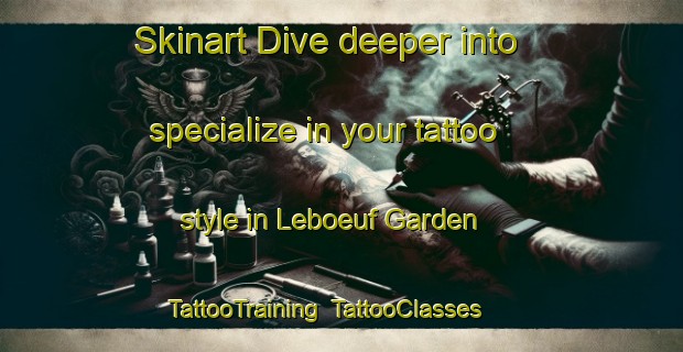 Skinart Dive deeper into specialize in your tattoo style in Leboeuf Garden | TattooTraining | TattooClasses | SkinartTraining-United States