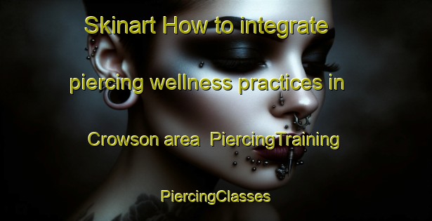 Skinart How to integrate piercing wellness practices in Crowson area | #PiercingTraining #PiercingClasses #SkinartTraining-United States