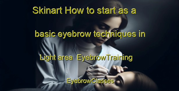 Skinart How to start as a basic eyebrow techniques in Light area | EyebrowTraining | EyebrowClasses | SkinartTraining-United States