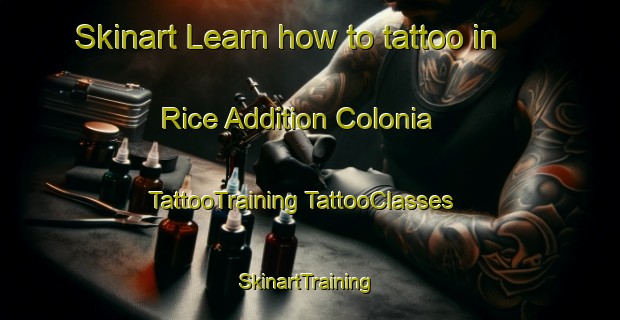 Skinart Learn how to tattoo in Rice Addition Colonia | #TattooTraining #TattooClasses #SkinartTraining-United States