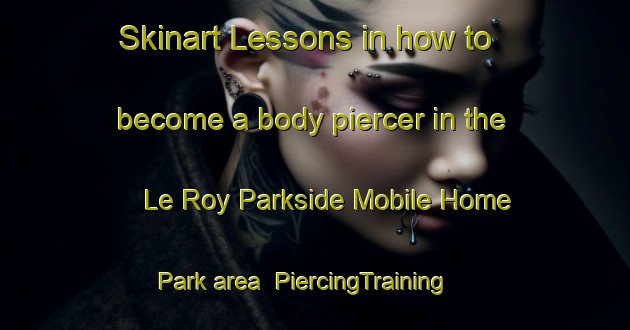Skinart Lessons in how to become a body piercer in the Le Roy Parkside Mobile Home Park area | PiercingTraining | PiercingClasses | SkinartTraining-United States